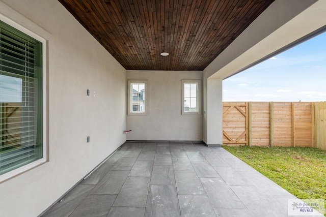 view of patio with fence