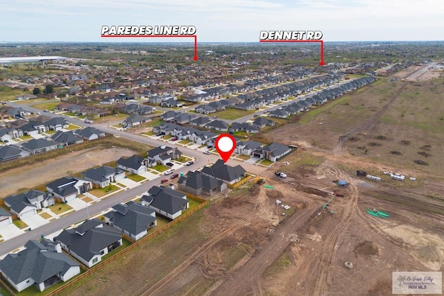 aerial view featuring a residential view