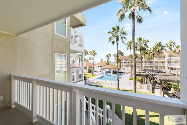 200 Padre Blvd Unit 1206, South Padre Island, TX 78597 - balcony featuring view of pool area
