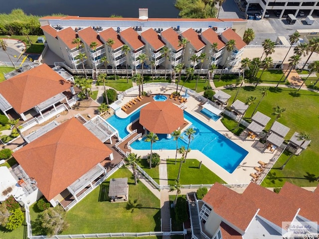 200 Padre Blvd Unit 1206, South Padre Island, TX 78597 - aerial view of a pool area
