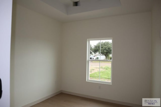 13953 Isaiah Ct, La Feria, TX 78559 - empty room featuring light wood finished floors and a raised ceiling