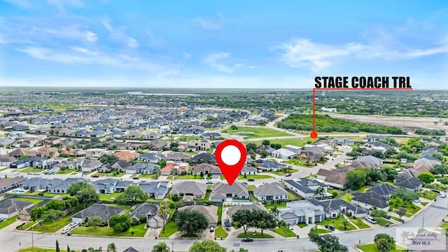 5483 Lovers Ln, Brownsville, TX 78526 - aerial overview of property's location featuring nearby suburban area