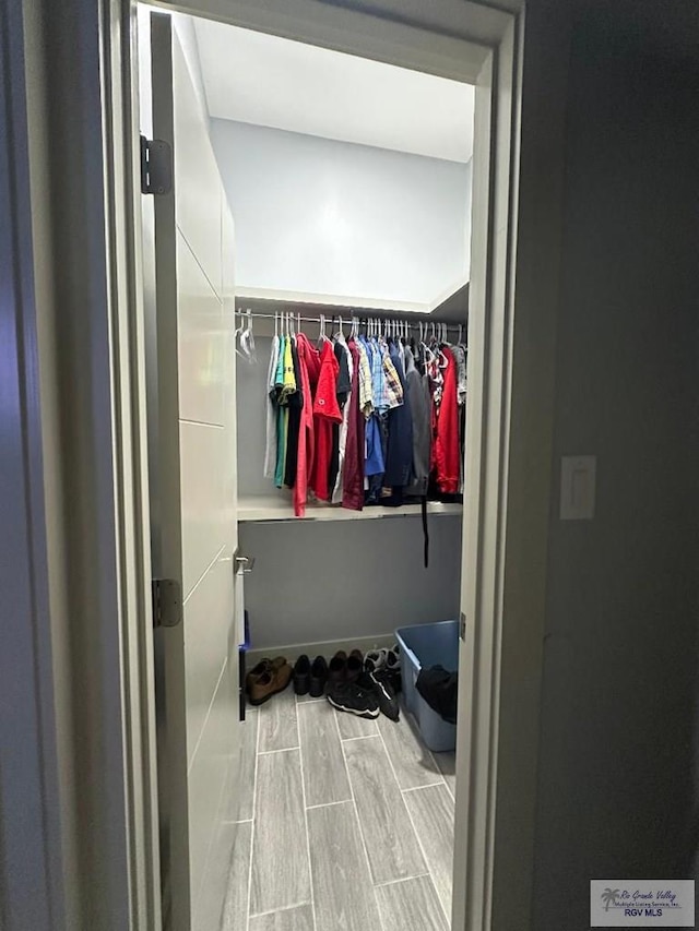 view of walk in closet