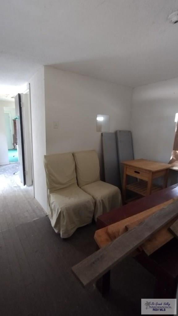 living room with wood finished floors