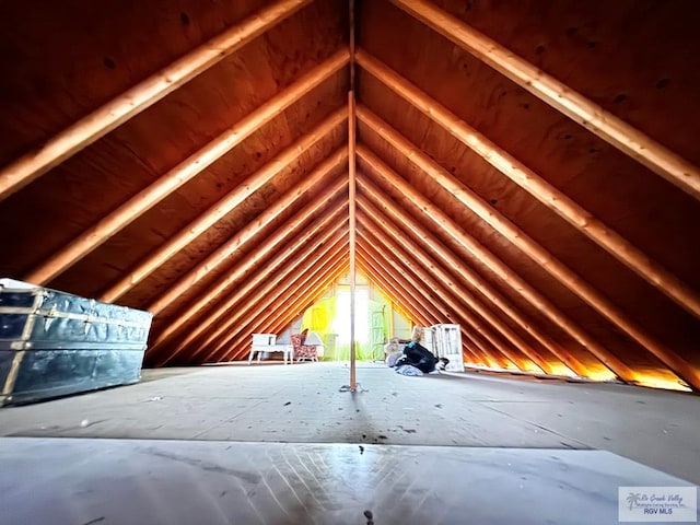 view of attic