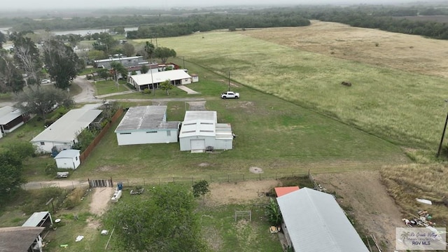 aerial view featuring a rural view