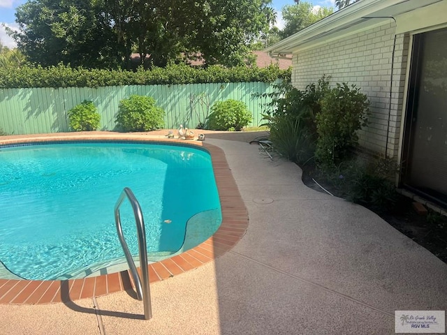 501 W Palm Valley Dr, Harlingen, TX 78552 - view of pool featuring a fenced backyard, a fenced in pool, and a patio