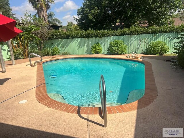 501 W Palm Valley Dr, Harlingen, TX 78552 - view of swimming pool featuring a fenced in pool, a patio area, and a fenced backyard