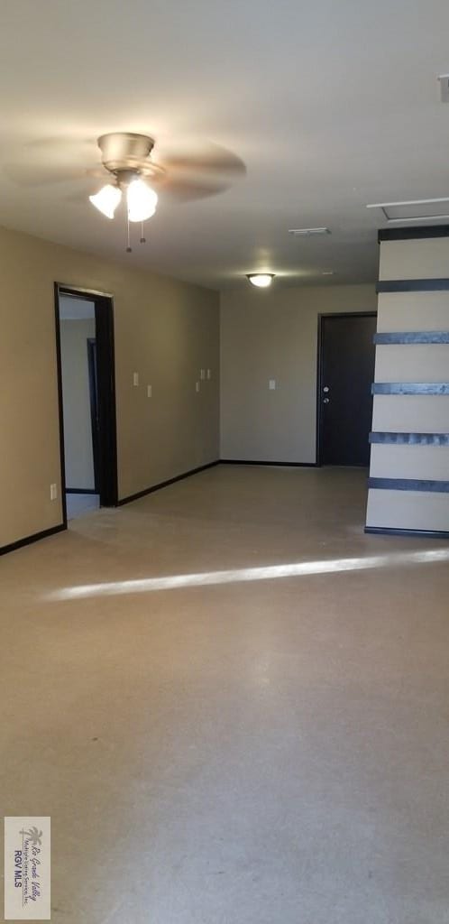 1287 Delpha Dr, Brownsville, TX 78521 - unfurnished room with attic access and a ceiling fan
