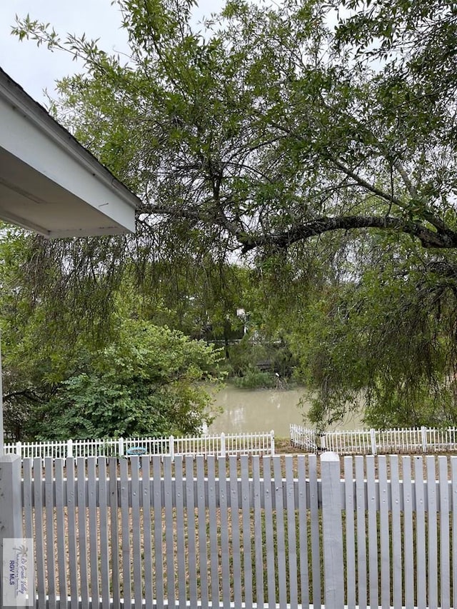 water view with fence