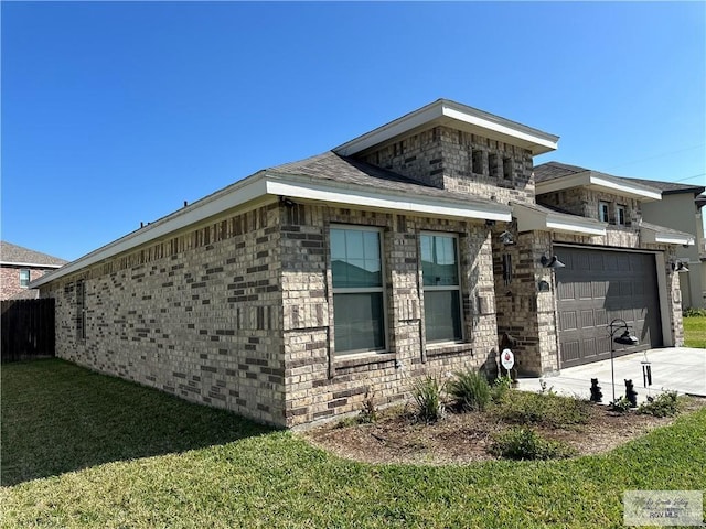 view of property exterior with a yard