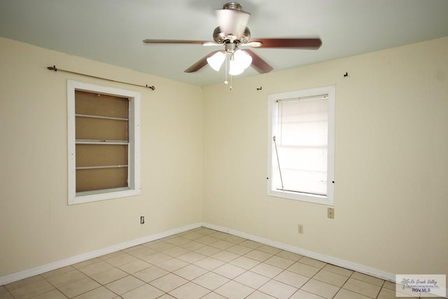 825 E Vinson Ave, Harlingen, TX 78550 - spare room featuring ceiling fan and light tile patterned flooring