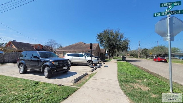 view of road featuring sidewalks