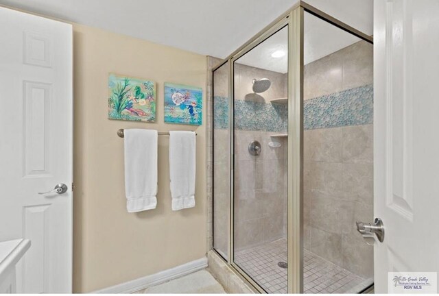 4300 Gulf Blvd Unit 105, South Padre Island, TX 78597 - bathroom with a shower with door