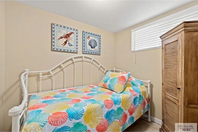 view of tiled bedroom