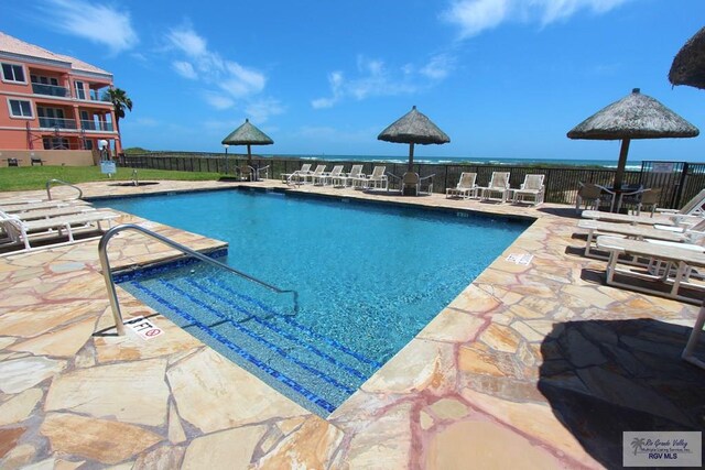 view of pool featuring a patio area