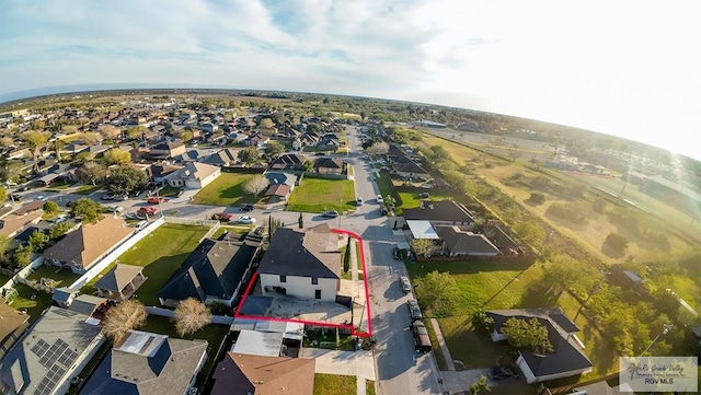 birds eye view of property featuring a residential view