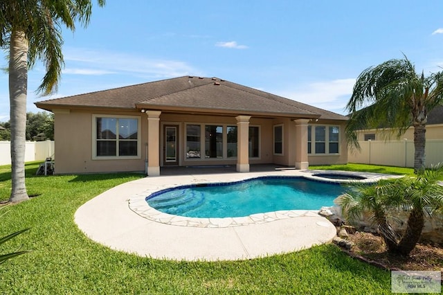 5713 Spicewood, Harlingen, TX 78552 - view of swimming pool featuring an in-ground hot tub and a patio