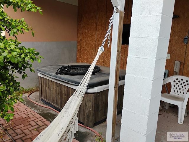 2310 Tiffany Dr, Mission, TX 78574 - view of patio featuring a hot tub