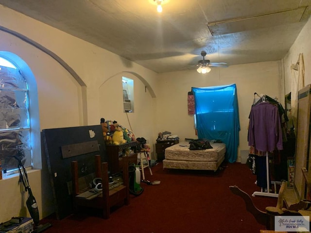 2310 Tiffany Dr, Mission, TX 78574 - carpeted bedroom with a ceiling fan