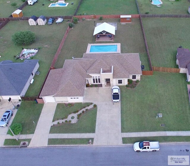 birds eye view of property