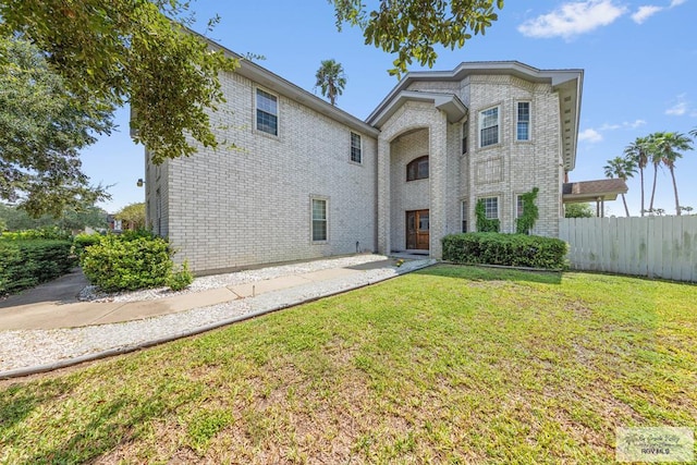 view of front property with a front yard