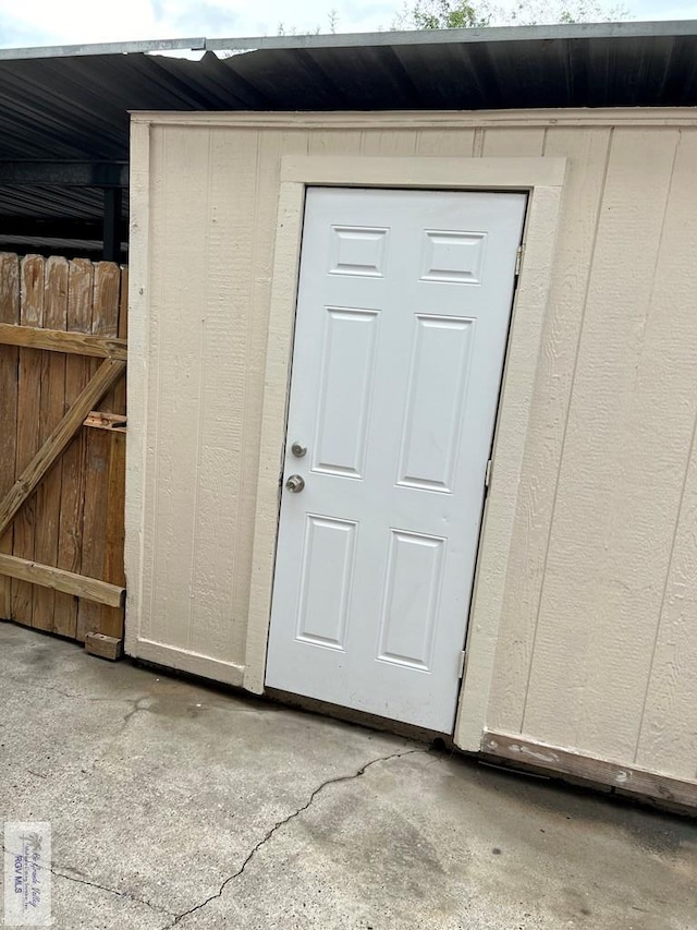 view of doorway to property