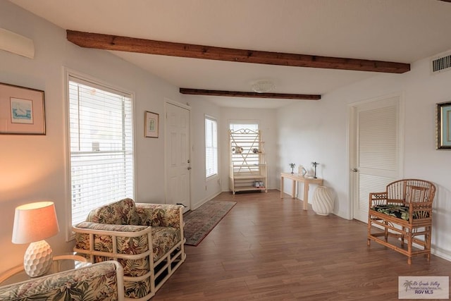109 E Pompano St, South Padre Island, TX 78597 - entryway with wood finished floors and beam ceiling