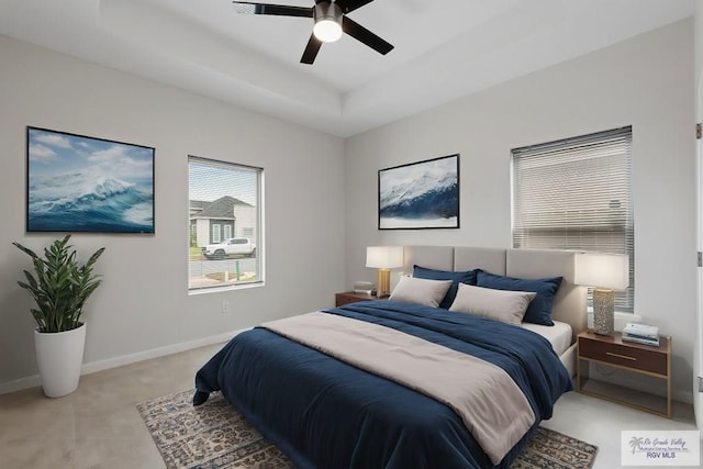 bedroom with ceiling fan