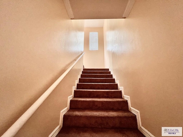 144 Country Club Rd Unit 1, Brownsville, TX 78520 - stairs with carpet and baseboards
