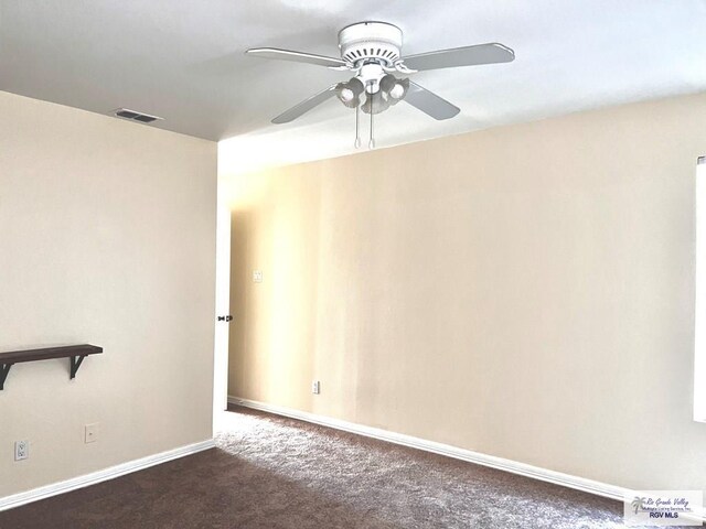144 Country Club Rd Unit 1, Brownsville, TX 78520 - carpeted spare room with visible vents, baseboards, and a ceiling fan
