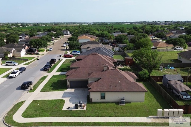 aerial view featuring a residential view