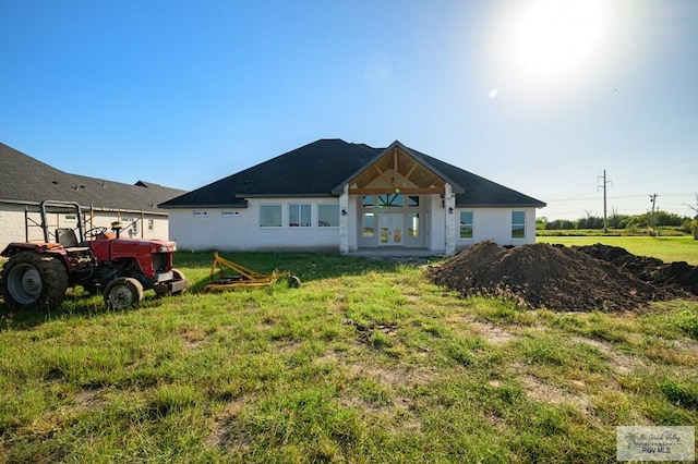 view of front of home with french doors