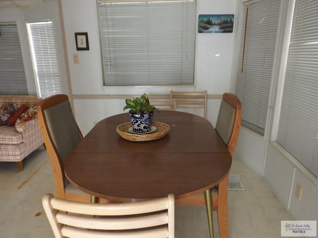 view of dining area