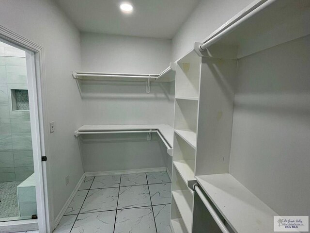 view of walk in closet