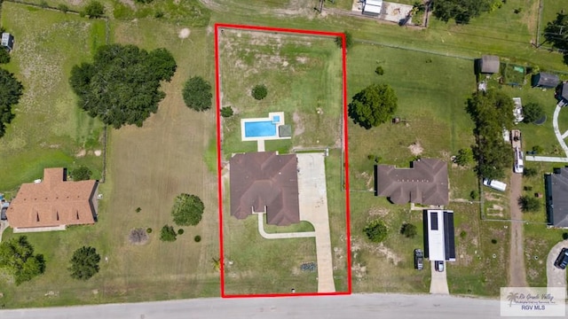 34164 Quail Dr, San Benito, TX 78586 - aerial view of property's location featuring property boundaries highlighted