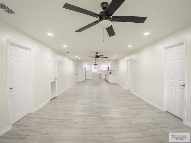 interior space with light wood-type flooring