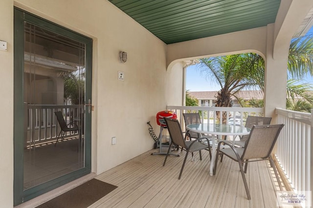 106 Atol St Unit 7, South Padre Island, TX 78597 - balcony with outdoor dining space
