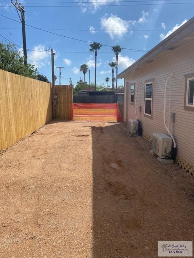 view of yard with ac unit