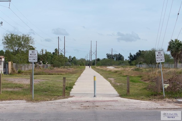 view of road