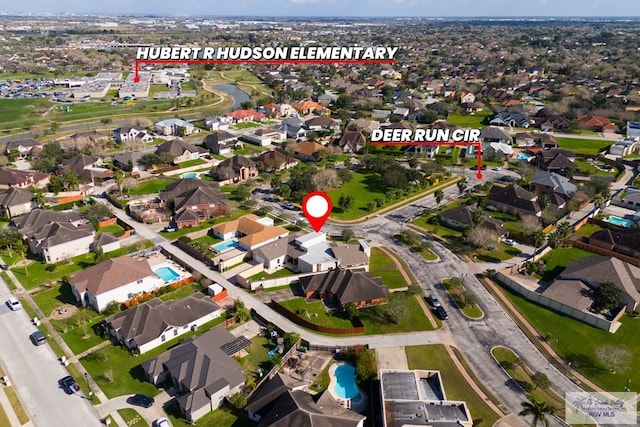 2360 Deer Run Cir, Brownsville, TX 78521 - aerial overview of property's location featuring nearby suburban area