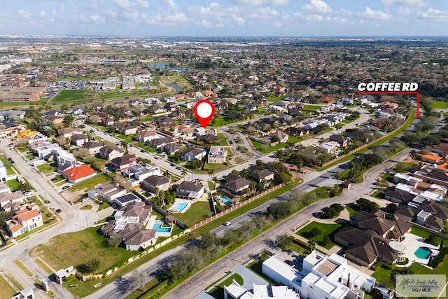 2360 Deer Run Cir, Brownsville, TX 78521 - aerial overview of property's location with nearby suburban area