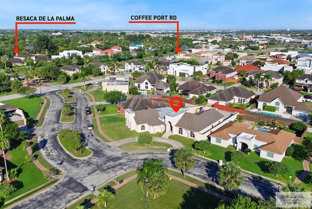 2360 Deer Run Cir, Brownsville, TX 78521 - aerial view of property and surrounding area featuring nearby suburban area
