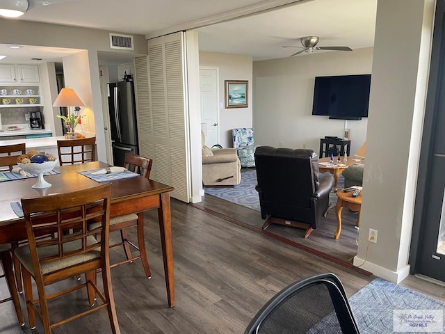 110 Padre Blvd Unit 202, South Padre Island, TX 78597 - office area with ceiling fan and wood finished floors