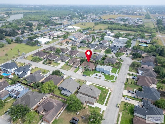 aerial view featuring a residential view