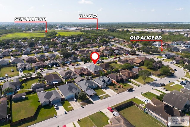 6121 Guadalupe River St, Brownsville, TX 78521 - aerial view of property's location featuring nearby suburban area