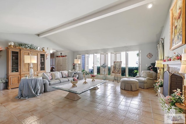 105 E Austin Ave, Harlingen, TX 78550 - living area featuring a fireplace