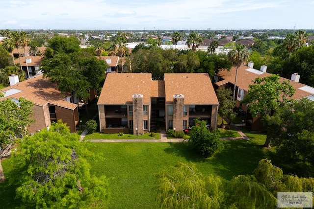 aerial view featuring a residential view