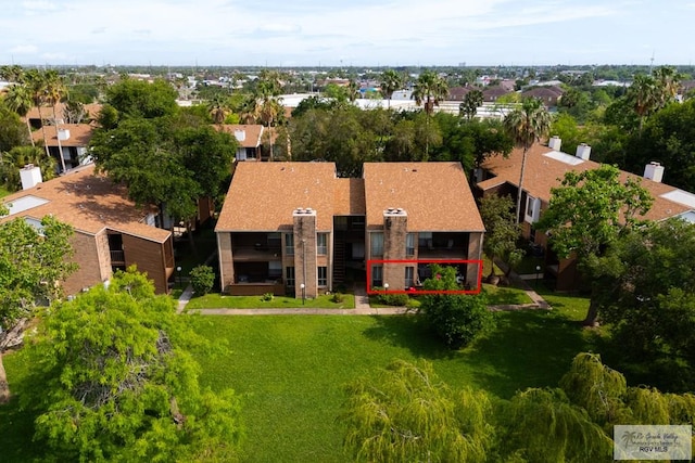 aerial view featuring a residential view