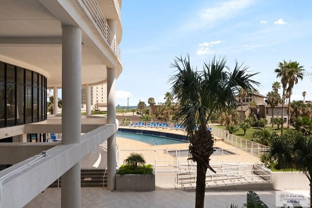 view of pool with a patio